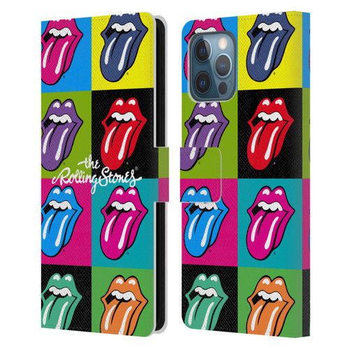 The Rolling Stones Licks Collection Pop Art 1 Leather Book Wallet Case Cover For Apple iPhone 12 Pro Max