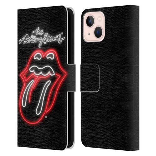The Rolling Stones Licks Collection Neon Leather Book Wallet Case Cover For Apple iPhone 13