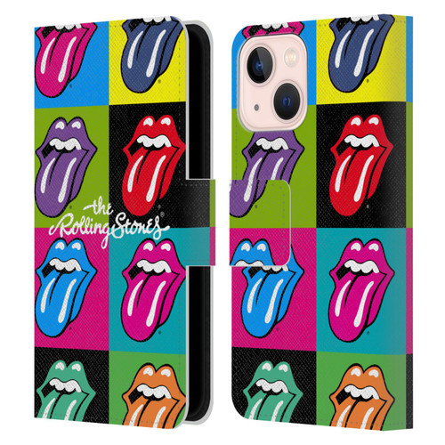 The Rolling Stones Licks Collection Pop Art 1 Leather Book Wallet Case Cover For Apple iPhone 13 Mini