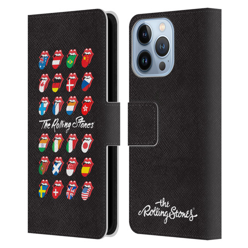 The Rolling Stones Licks Collection Flag Poster Leather Book Wallet Case Cover For Apple iPhone 13 Pro