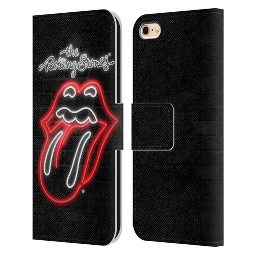 The Rolling Stones Licks Collection Neon Leather Book Wallet Case Cover For Apple iPhone 6 / iPhone 6s