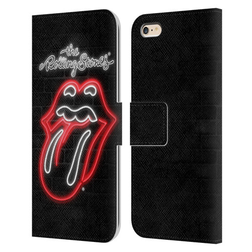 The Rolling Stones Licks Collection Neon Leather Book Wallet Case Cover For Apple iPhone 6 Plus / iPhone 6s Plus
