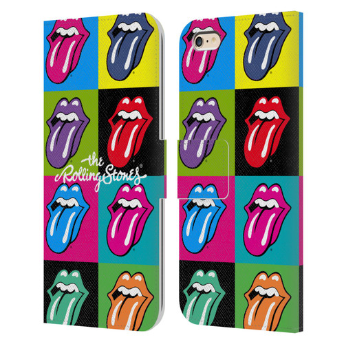 The Rolling Stones Licks Collection Pop Art 1 Leather Book Wallet Case Cover For Apple iPhone 6 Plus / iPhone 6s Plus