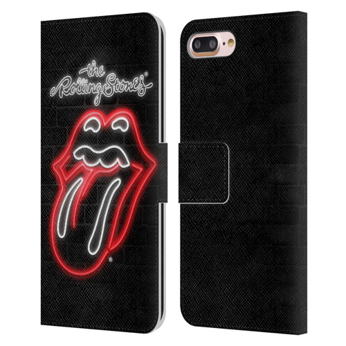 The Rolling Stones Licks Collection Neon Leather Book Wallet Case Cover For Apple iPhone 7 Plus / iPhone 8 Plus