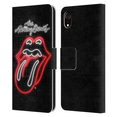 The Rolling Stones Licks Collection Neon Leather Book Wallet Case Cover For Apple iPhone XR
