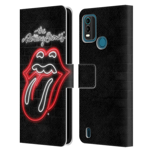 The Rolling Stones Licks Collection Neon Leather Book Wallet Case Cover For Nokia G11 Plus