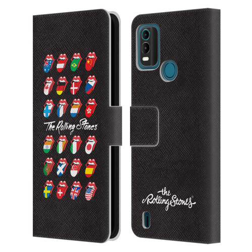 The Rolling Stones Licks Collection Flag Poster Leather Book Wallet Case Cover For Nokia G11 Plus