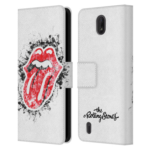 The Rolling Stones Licks Collection Distressed Look Tongue Leather Book Wallet Case Cover For Nokia C01 Plus/C1 2nd Edition