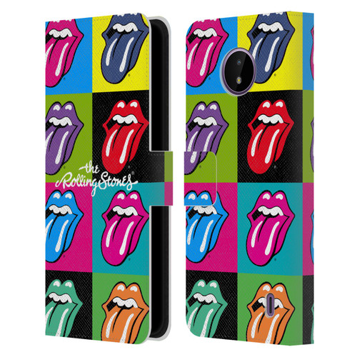 The Rolling Stones Licks Collection Pop Art 1 Leather Book Wallet Case Cover For Nokia C10 / C20