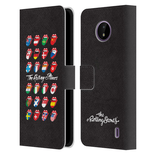 The Rolling Stones Licks Collection Flag Poster Leather Book Wallet Case Cover For Nokia C10 / C20