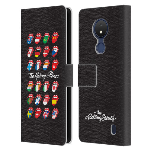 The Rolling Stones Licks Collection Flag Poster Leather Book Wallet Case Cover For Nokia C21