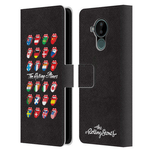 The Rolling Stones Licks Collection Flag Poster Leather Book Wallet Case Cover For Nokia C30
