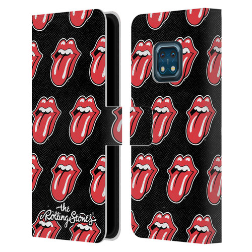 The Rolling Stones Licks Collection Tongue Classic Pattern Leather Book Wallet Case Cover For Nokia XR20