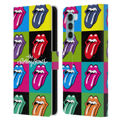 The Rolling Stones Licks Collection Pop Art 1 Leather Book Wallet Case Cover For Motorola Edge S30 / Moto G200 5G