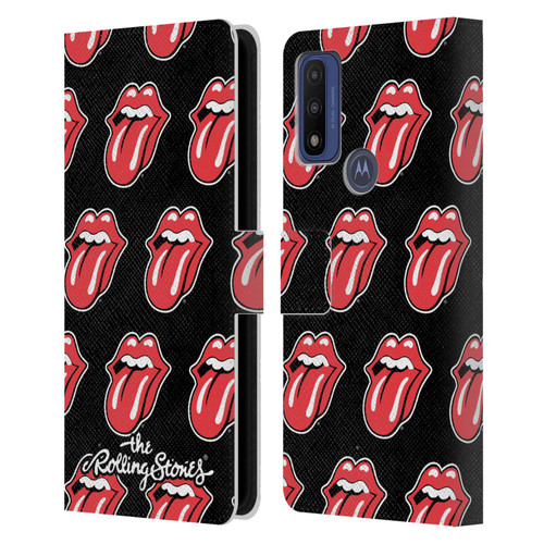 The Rolling Stones Licks Collection Tongue Classic Pattern Leather Book Wallet Case Cover For Motorola G Pure