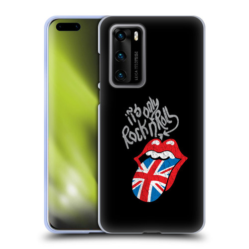The Rolling Stones Albums Only Rock And Roll Distressed Soft Gel Case for Huawei P40 5G