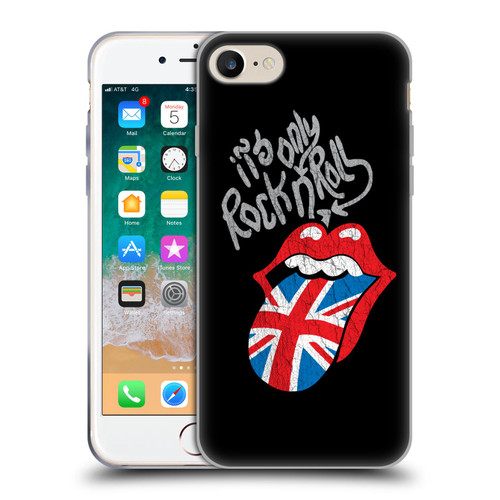 The Rolling Stones Albums Only Rock And Roll Distressed Soft Gel Case for Apple iPhone 7 / 8 / SE 2020 & 2022