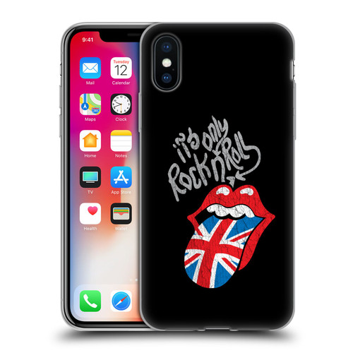 The Rolling Stones Albums Only Rock And Roll Distressed Soft Gel Case for Apple iPhone X / iPhone XS