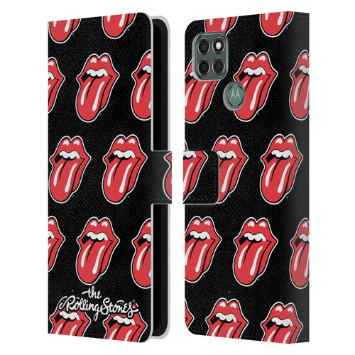 The Rolling Stones Licks Collection Tongue Classic Pattern Leather Book Wallet Case Cover For Motorola Moto G9 Power