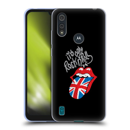 The Rolling Stones Albums Only Rock And Roll Distressed Soft Gel Case for Motorola Moto E6s (2020)