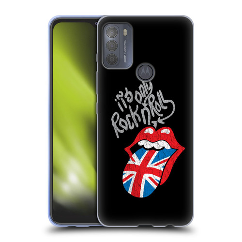 The Rolling Stones Albums Only Rock And Roll Distressed Soft Gel Case for Motorola Moto G50