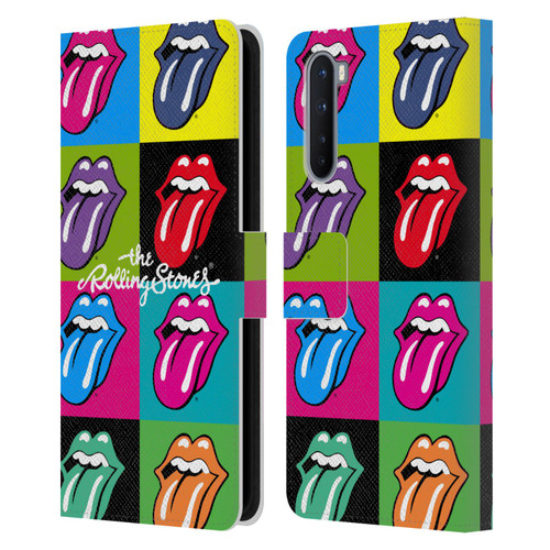 The Rolling Stones Licks Collection Pop Art 1 Leather Book Wallet Case Cover For OnePlus Nord 5G