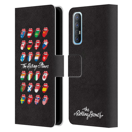 The Rolling Stones Licks Collection Flag Poster Leather Book Wallet Case Cover For OPPO Find X2 Neo 5G