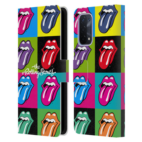 The Rolling Stones Licks Collection Pop Art 1 Leather Book Wallet Case Cover For OPPO A54 5G