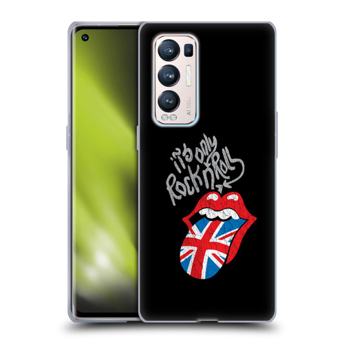 The Rolling Stones Albums Only Rock And Roll Distressed Soft Gel Case for OPPO Find X3 Neo / Reno5 Pro+ 5G