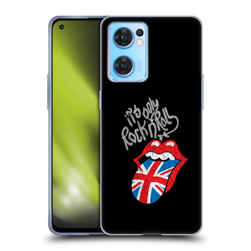 The Rolling Stones Albums Only Rock And Roll Distressed Soft Gel Case for OPPO Reno7 5G / Find X5 Lite
