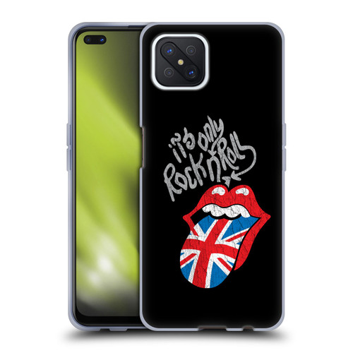 The Rolling Stones Albums Only Rock And Roll Distressed Soft Gel Case for OPPO Reno4 Z 5G