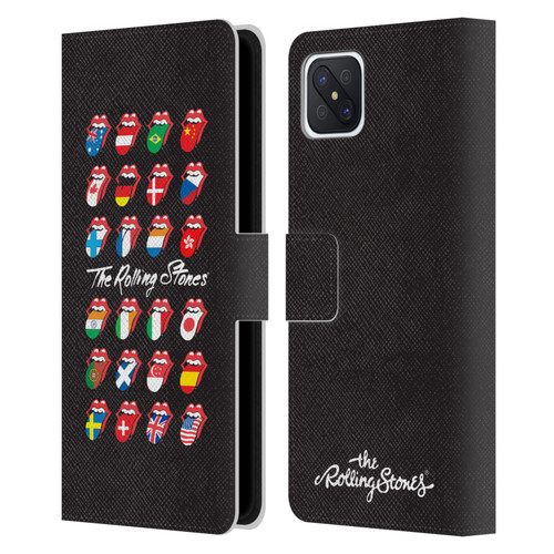 The Rolling Stones Licks Collection Flag Poster Leather Book Wallet Case Cover For OPPO Reno4 Z 5G