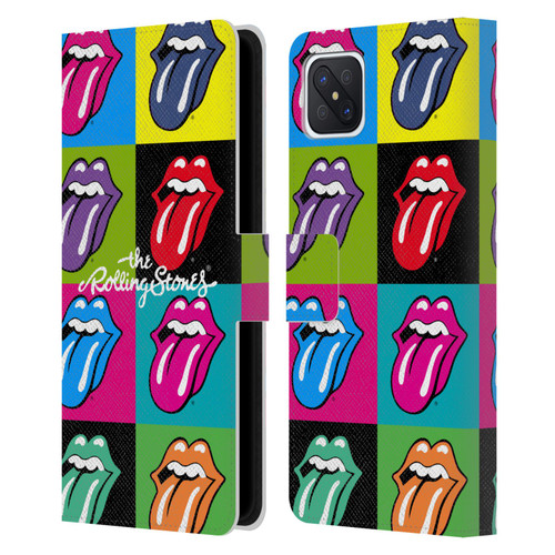 The Rolling Stones Licks Collection Pop Art 1 Leather Book Wallet Case Cover For OPPO Reno4 Z 5G