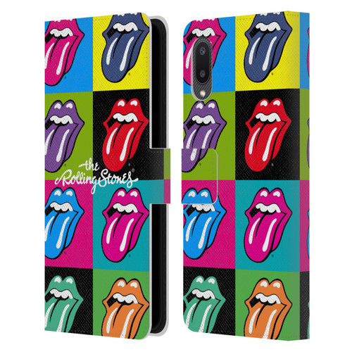 The Rolling Stones Licks Collection Pop Art 1 Leather Book Wallet Case Cover For Samsung Galaxy A02/M02 (2021)