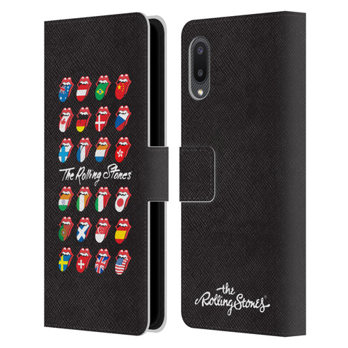 The Rolling Stones Licks Collection Flag Poster Leather Book Wallet Case Cover For Samsung Galaxy A02/M02 (2021)