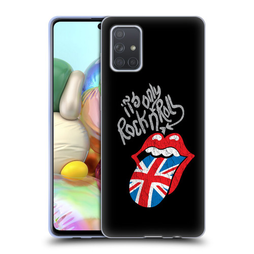 The Rolling Stones Albums Only Rock And Roll Distressed Soft Gel Case for Samsung Galaxy A71 (2019)