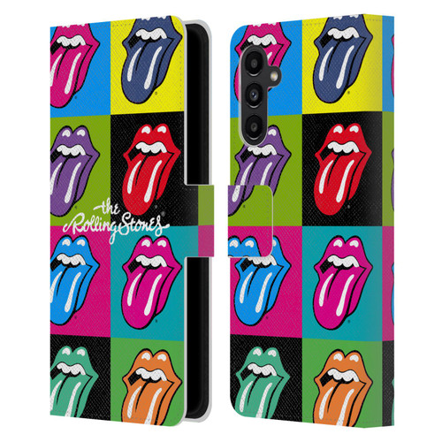 The Rolling Stones Licks Collection Pop Art 1 Leather Book Wallet Case Cover For Samsung Galaxy A13 5G (2021)
