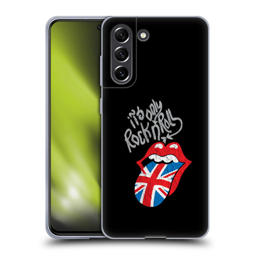 The Rolling Stones Albums Only Rock And Roll Distressed Soft Gel Case for Samsung Galaxy S21 FE 5G