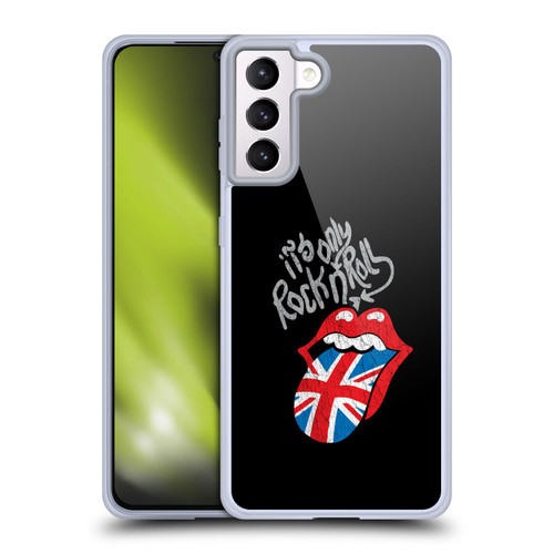 The Rolling Stones Albums Only Rock And Roll Distressed Soft Gel Case for Samsung Galaxy S21+ 5G
