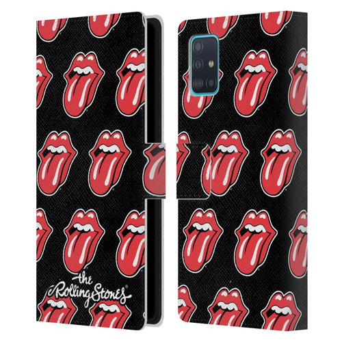 The Rolling Stones Licks Collection Tongue Classic Pattern Leather Book Wallet Case Cover For Samsung Galaxy A51 (2019)