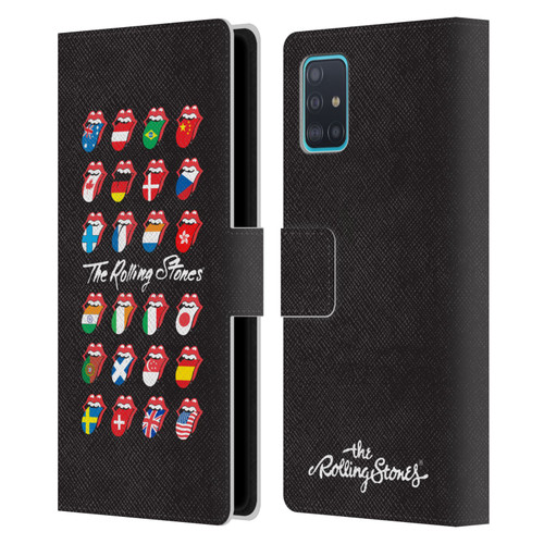 The Rolling Stones Licks Collection Flag Poster Leather Book Wallet Case Cover For Samsung Galaxy A51 (2019)