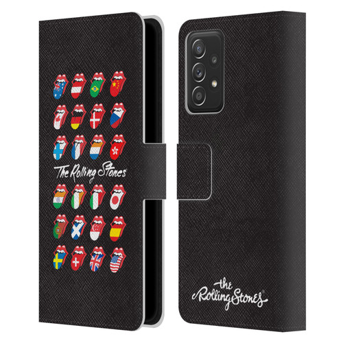 The Rolling Stones Licks Collection Flag Poster Leather Book Wallet Case Cover For Samsung Galaxy A53 5G (2022)