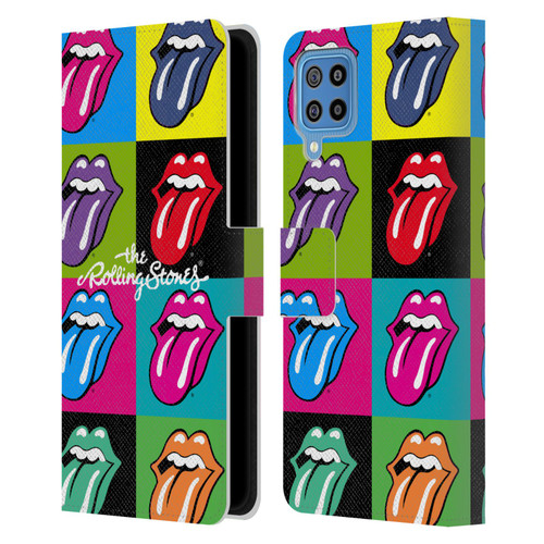 The Rolling Stones Licks Collection Pop Art 1 Leather Book Wallet Case Cover For Samsung Galaxy F22 (2021)