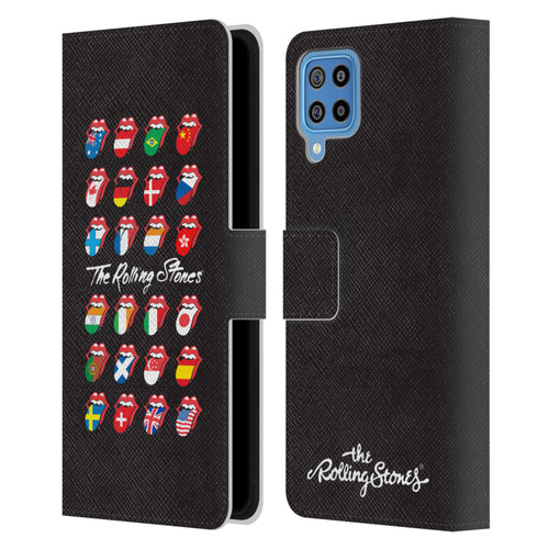 The Rolling Stones Licks Collection Flag Poster Leather Book Wallet Case Cover For Samsung Galaxy F22 (2021)
