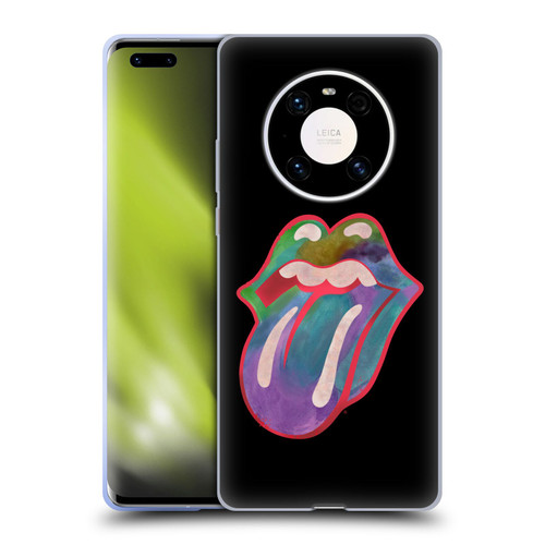 The Rolling Stones Graphics Watercolour Tongue Soft Gel Case for Huawei Mate 40 Pro 5G