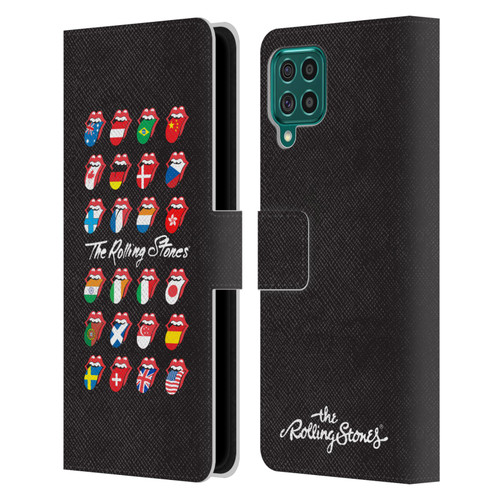 The Rolling Stones Licks Collection Flag Poster Leather Book Wallet Case Cover For Samsung Galaxy F62 (2021)