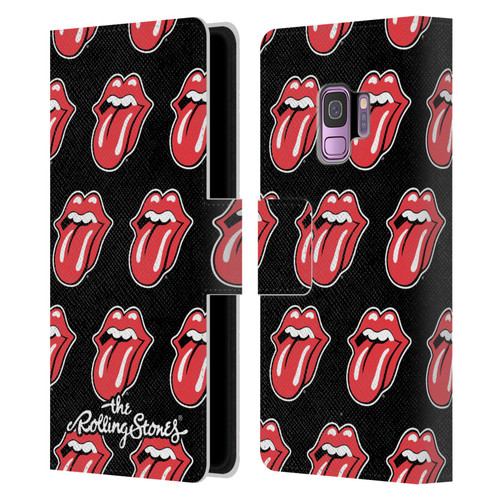The Rolling Stones Licks Collection Tongue Classic Pattern Leather Book Wallet Case Cover For Samsung Galaxy S9