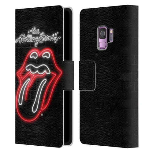 The Rolling Stones Licks Collection Neon Leather Book Wallet Case Cover For Samsung Galaxy S9
