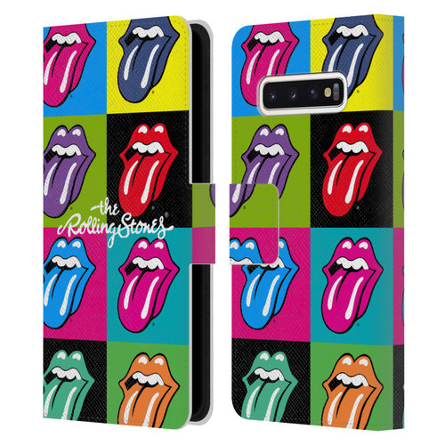 The Rolling Stones Licks Collection Pop Art 1 Leather Book Wallet Case Cover For Samsung Galaxy S10
