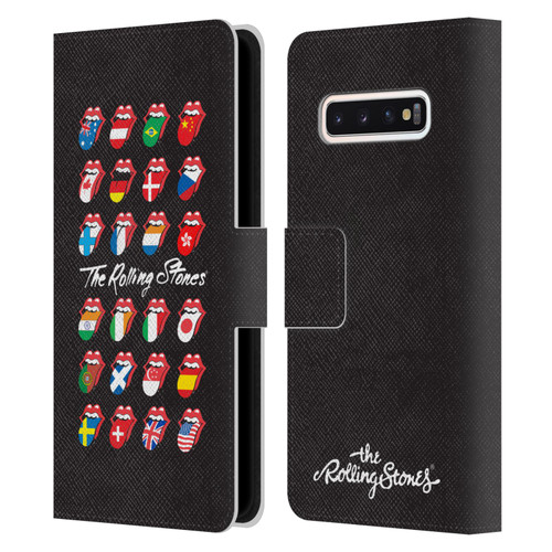 The Rolling Stones Licks Collection Flag Poster Leather Book Wallet Case Cover For Samsung Galaxy S10